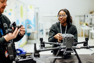 Energy Academy Drone - Student and tutor