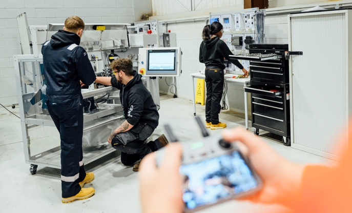 Energy Academy Facilities - Student Using Drone